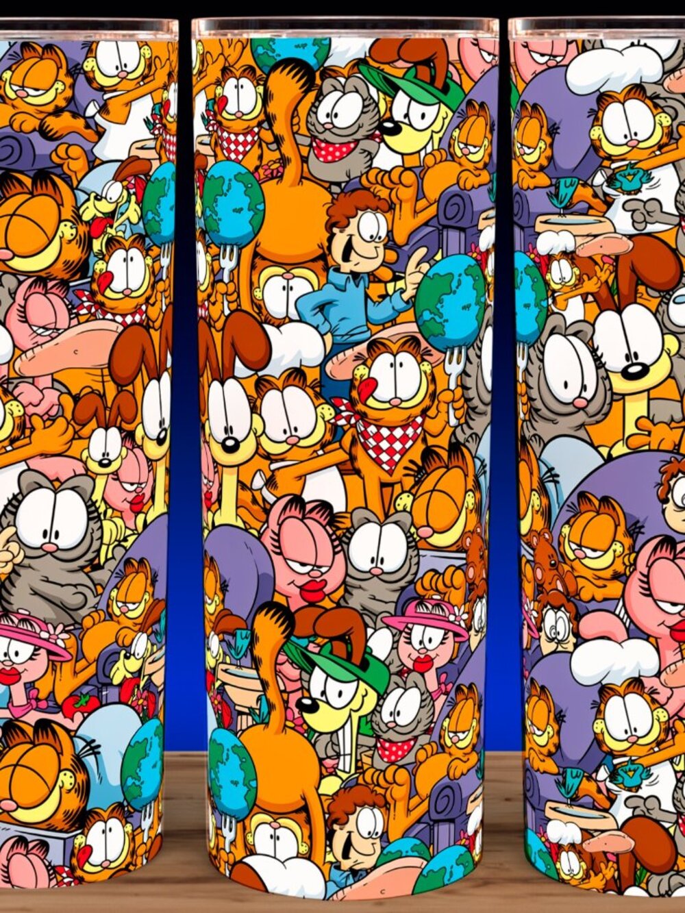 Garfield The Cat Collage Cup Mug Tumbler 20oz